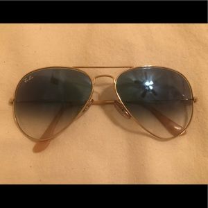 Ray Ban aviator sunglasses - light blue gradient